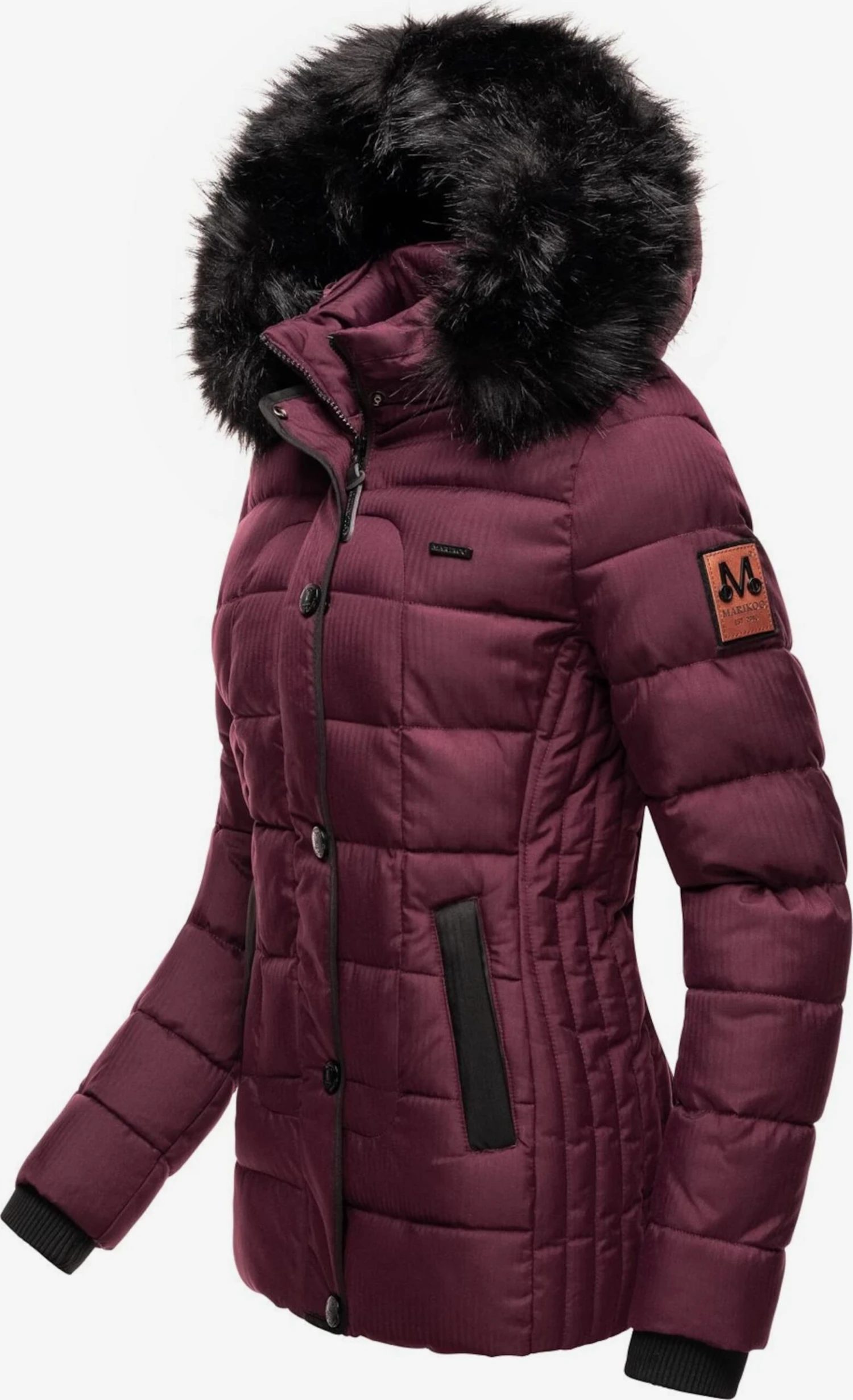 Marikoo Vestes Dhiver Veste D’hiver Unique Femme Lie De Vin 4 Marikoo Vestes Dhiver Veste D’hiver Unique Femme Lie De Vin – Image 2