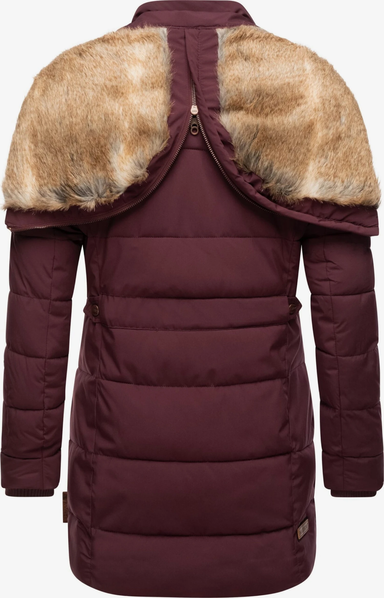 Marikoo Manteaux Courts Manteau D’hiver Femme Bordeaux 5 Marikoo Manteaux Courts Manteau D’hiver Femme Bordeaux – Image 3