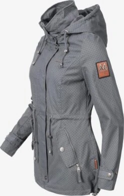 Marikoo Parkas Parka Mi-saison Nyokoo Femme Gris Basalte / Gris Argenté -Marikoo Boutique ec10ee815b11e860adc9457941fdb663