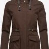 Marikoo Parkas Parka Mi-saison Babetaa Femme Marron -Marikoo Boutique ef08098ce6ed5d5b2509bc005ad37ae6
