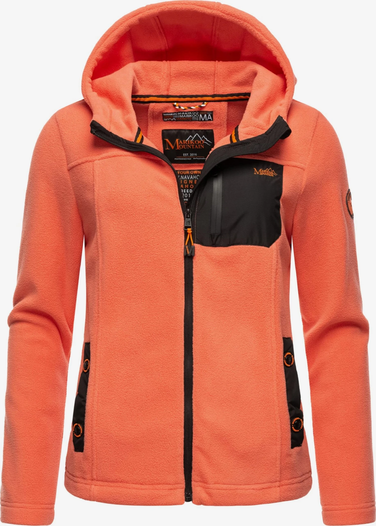Marikoo Vestes Dextérieur Veste En Polaire Mount Iwaki Femme Orange 3 Marikoo Vestes Dextérieur Veste En Polaire Mount Iwaki Femme Orange