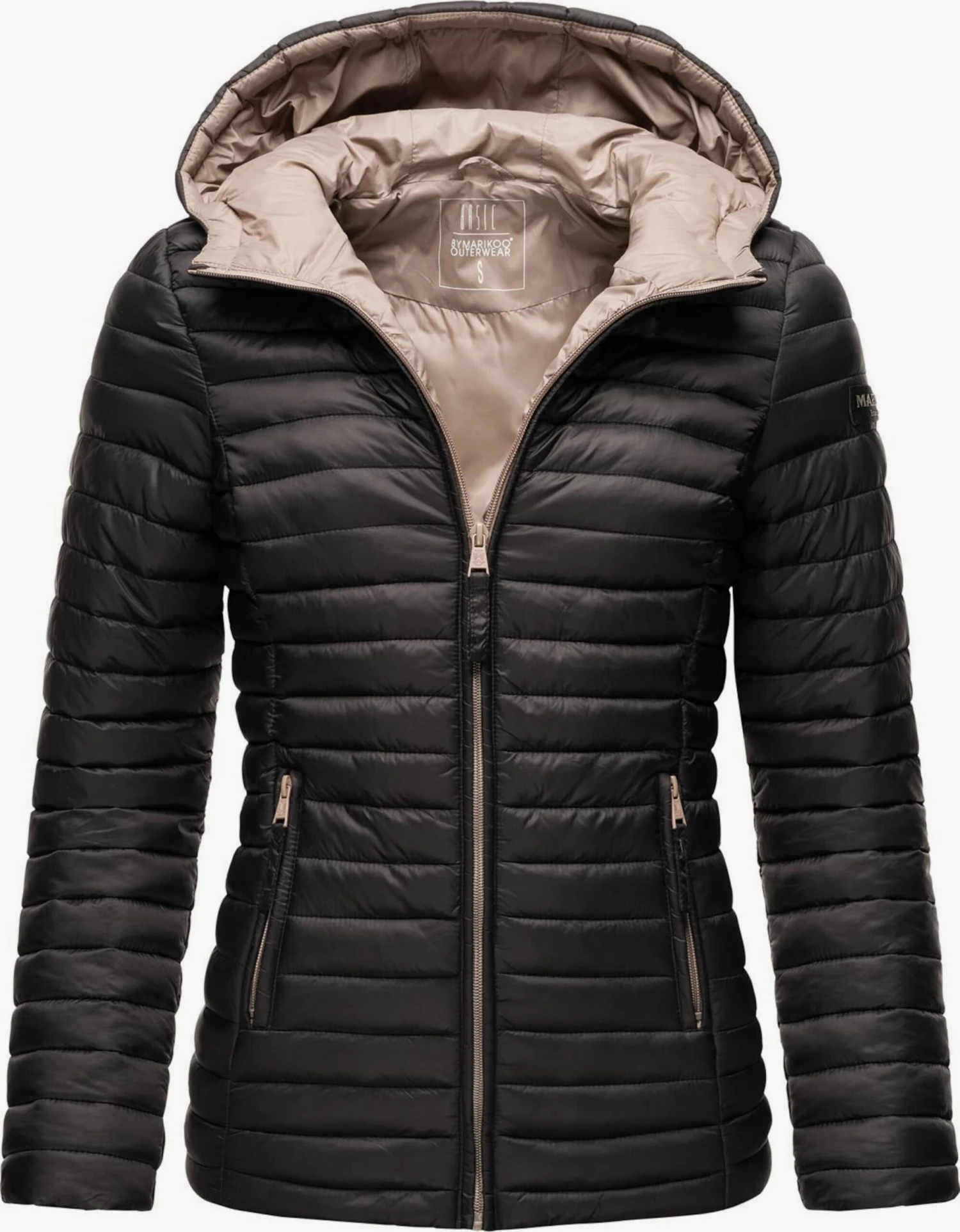 Marikoo Vestes De Mi-saison Veste Mi-saison Asraa Femme Noir 3 Marikoo Vestes De Mi-saison Veste Mi-saison Asraa Femme Noir