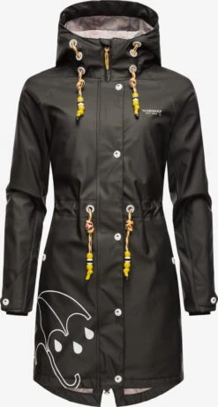 Marikoo Manteaux De Pluie Manteau Fonctionnel Femme Noir