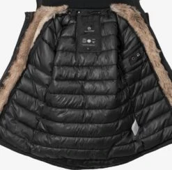 Marikoo Parkas Parka D’hiver Grinsekatze Femme Noir -Marikoo Boutique f37188c8ef3a68b98766fd2ce97b97db