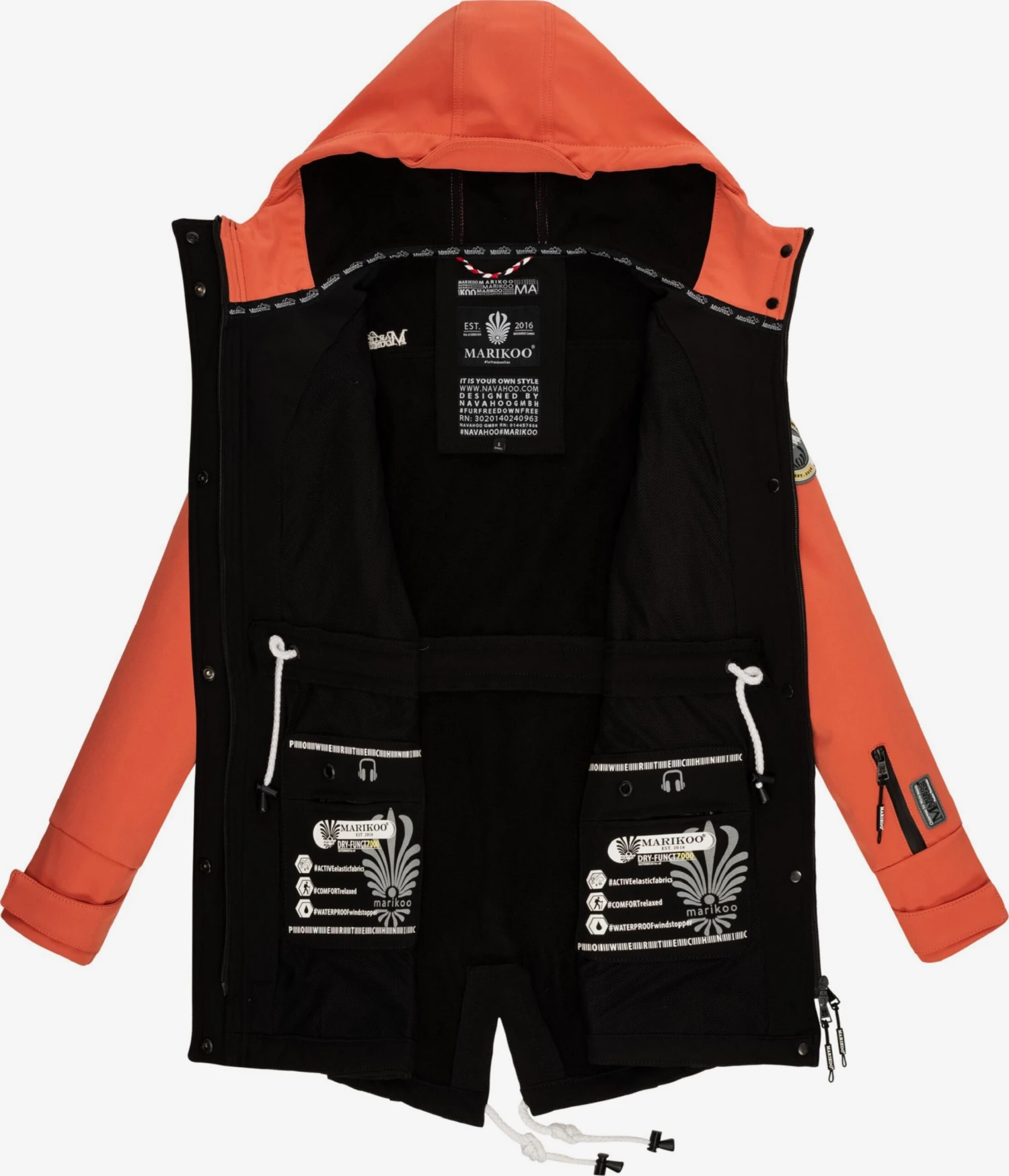 Marikoo Manteaux De Pluie Manteau Fonctionnel Zimtzicke Femme Pêche 6 Marikoo Manteaux De Pluie Manteau Fonctionnel Zimtzicke Femme Pêche – Image 4