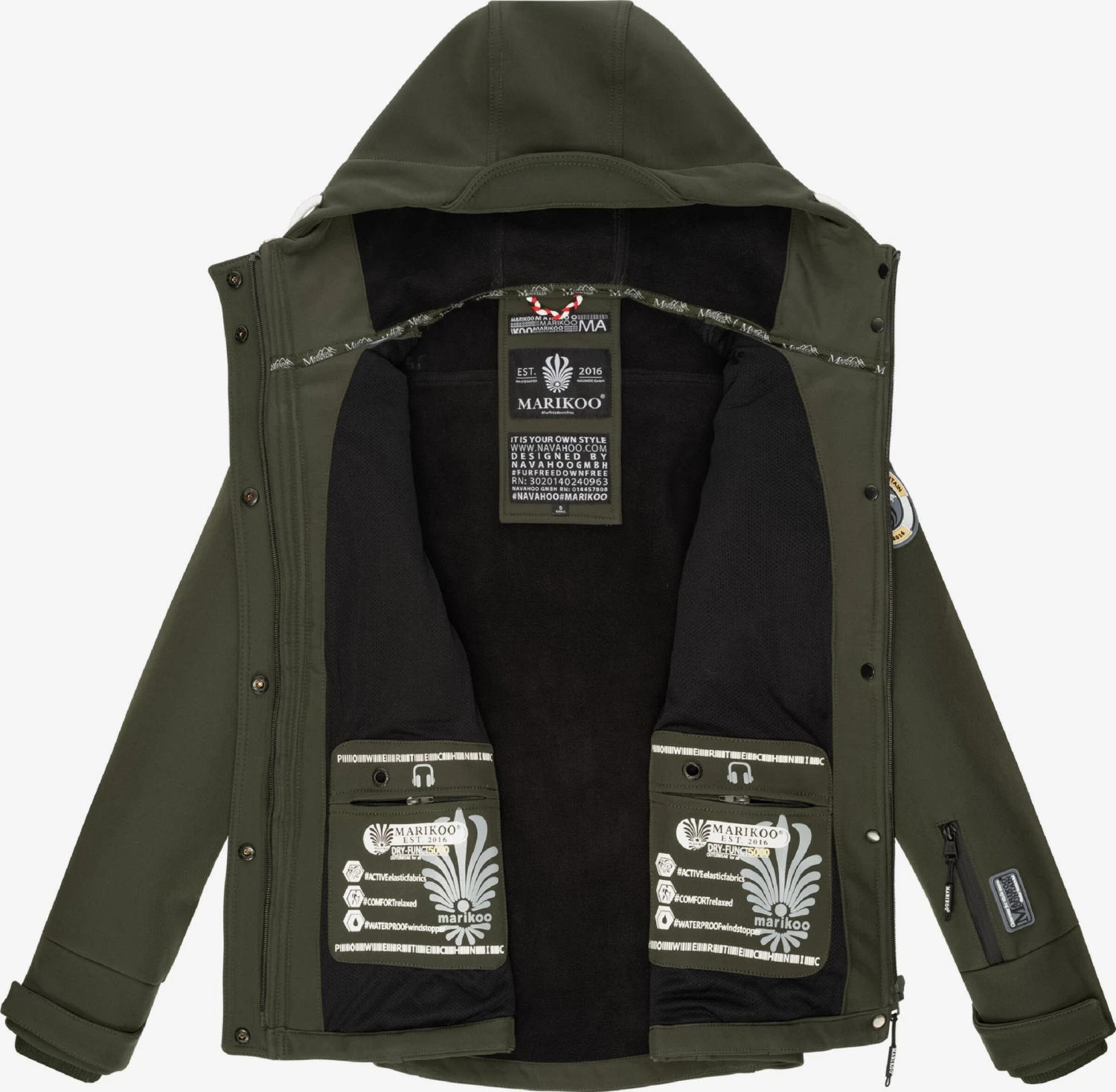 Marikoo Vestes De Mi-saison Veste Mi-saison Kleinezicke Femme Olive 6 Marikoo Vestes De Mi-saison Veste Mi-saison Kleinezicke Femme Olive – Image 4