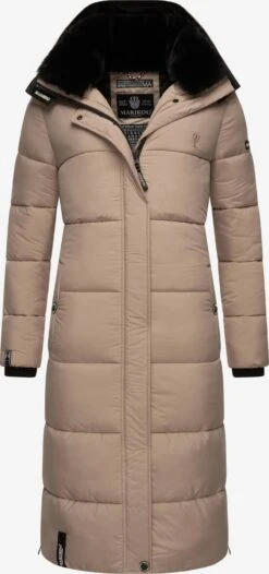 Marikoo Manteaux Dhiver Manteau D’hiver Femme Taupe