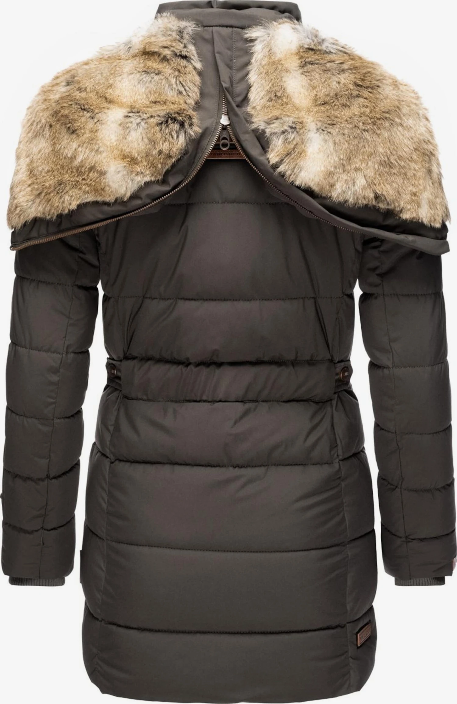 Marikoo Manteaux Courts Manteau D’hiver Femme Gris Basalte 5 Marikoo Manteaux Courts Manteau D’hiver Femme Gris Basalte – Image 3