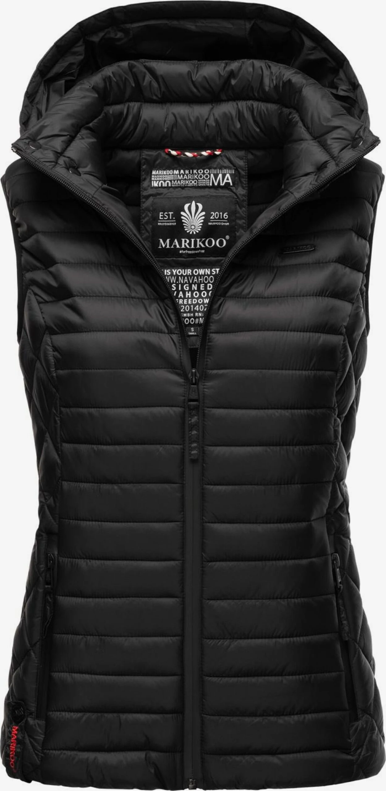 Marikoo Vestes Sans Manches Gilet Hasenpfote Femme Noir 4 Marikoo Vestes Sans Manches Gilet Hasenpfote Femme Noir – Image 2